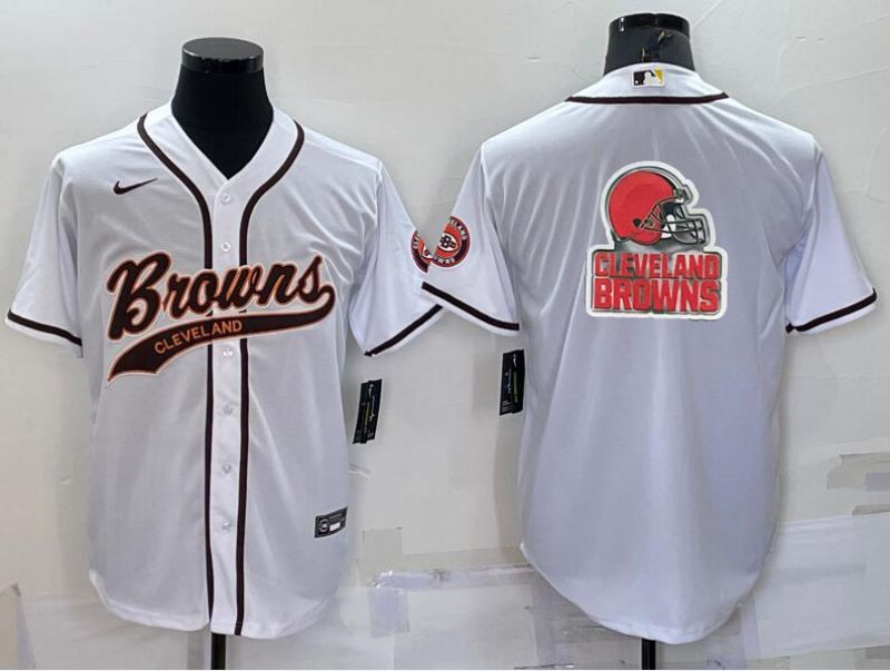 Men Cleveland Browns Blank White 2022 Nike Co branded NFL Jerseys1